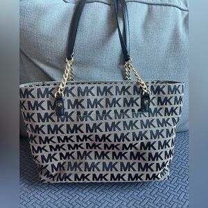 Michael Kors Black Grey Tote Bag